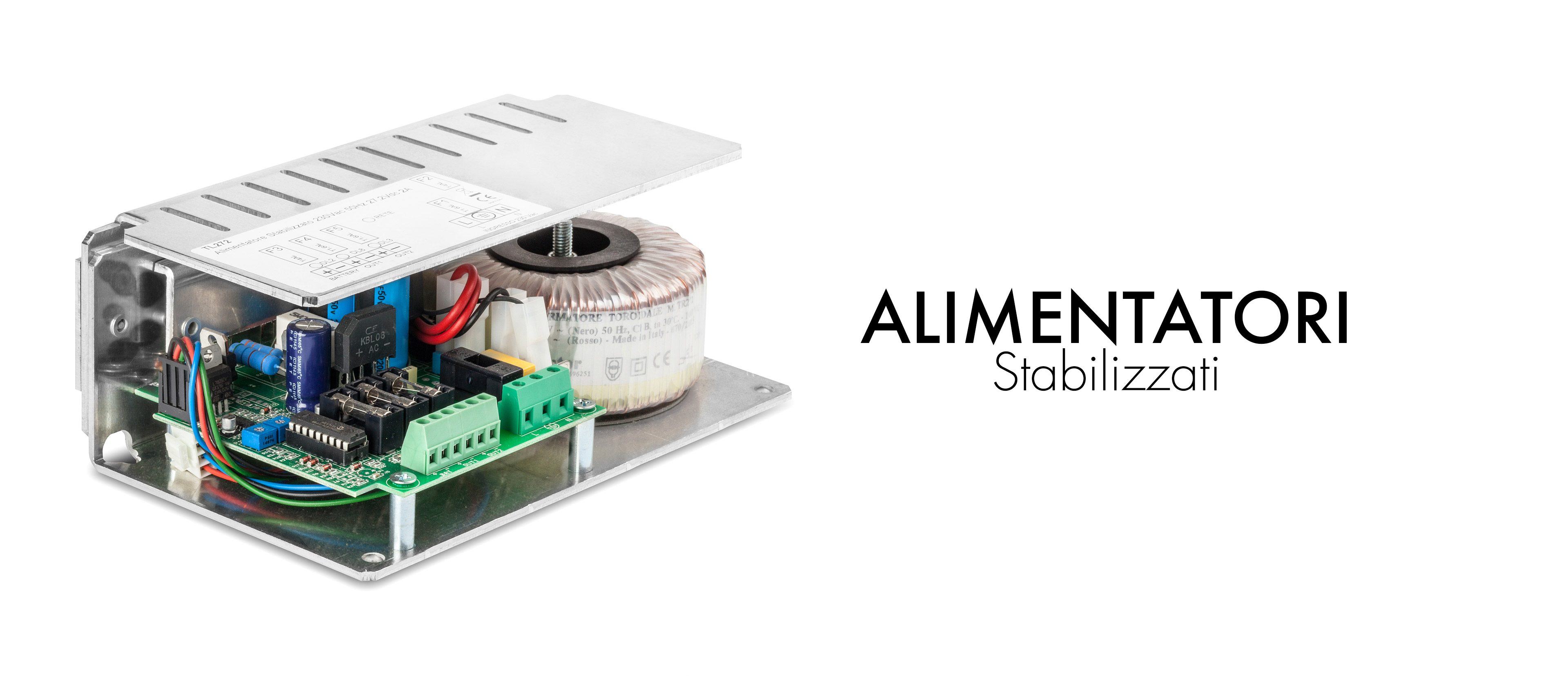 Alimentatori stabilizzati di tipo lineare per antifurto e TVCC a 13,8 Vdc e 27,6 Vdc