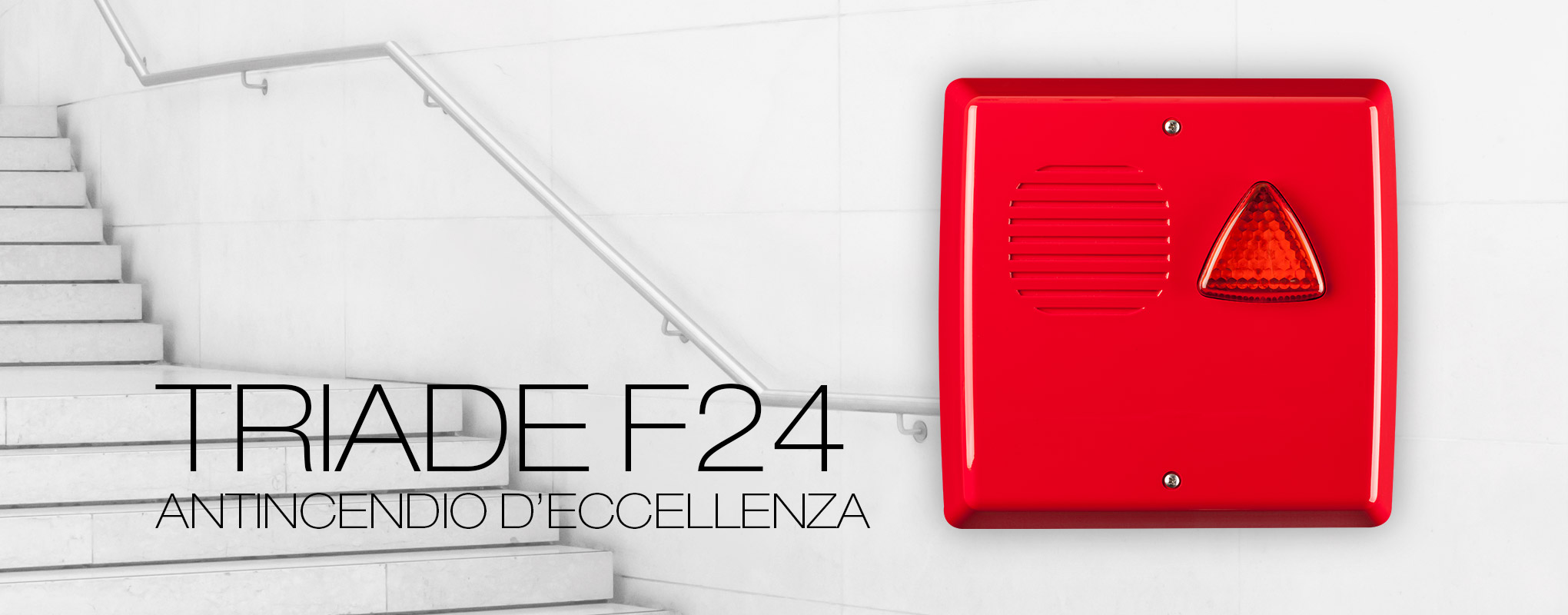 Triade F24 | Sirena esterna antincendio pratica e funzionale