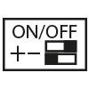 Positive and negative ON/OFF settable by dip switch